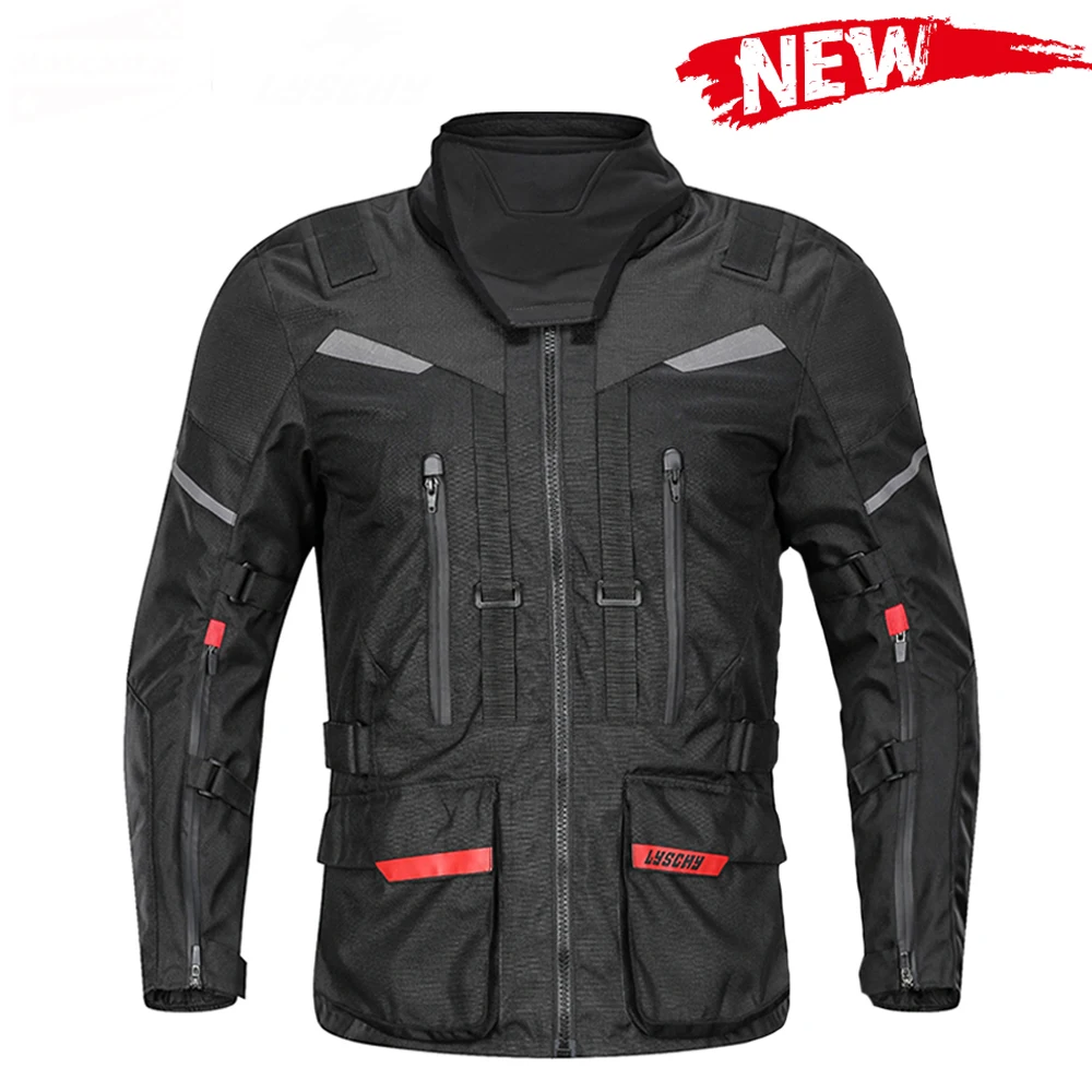 

LYSCHY Motorcycle Jacket Waterproof Chaqueta Moto Jaqueta Motociclista Motocross Jacket With Removeable CE Protection 4 Season