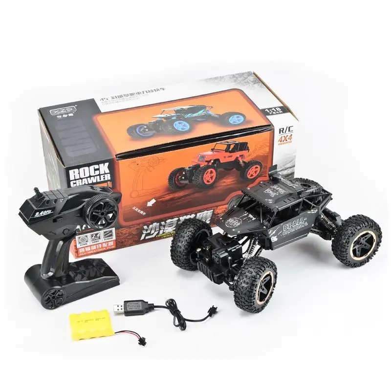 

2.4G Large Size Alloy Climbing Car Bigfoot SUV 1:12 Four-Wheel Drive Rechargeable Remote Control CHILDREN'S Toy Model