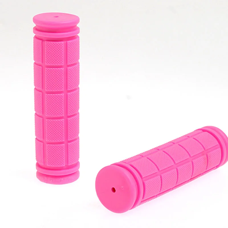 Pink 1 пара 12 см цветная резиновая ручка велосипедного руля, комплект руля для горного велосипеда, нескользящая ручка для велосипеда, детали для велосипеда, оборудование для велосипеда - Цвет: Pink