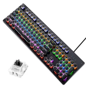 

Gaming Keyboard Retro Keycap Backlit Wired Mechanical Keyboard for PC Computer Laptop