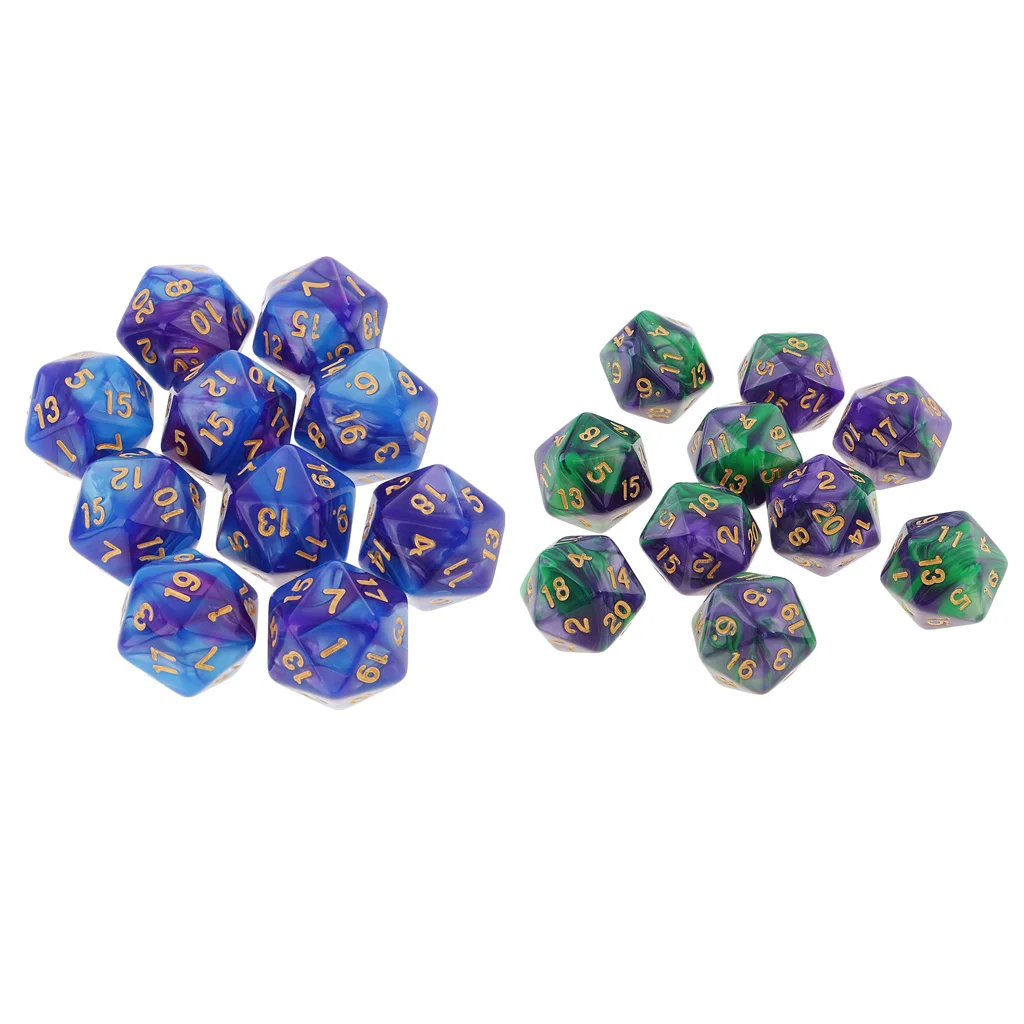 20x ролевые игры аксессуар D20 многогранные игральные кости 20 сторонних для MTG TRPG DND игрушки