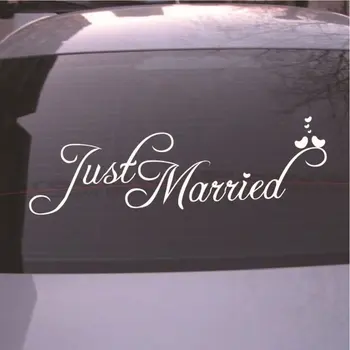 

Just Married Sign Wedding Day Car Sticker Decorations Window Banner Decal PVC