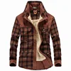 Brand Mens Shirt Thick Warm Winter Shirts Men Fleece Plaid Pure Cotton Camisa Masculina Casual Fashion Gentlemen Chemise Homme ► Photo 1/6