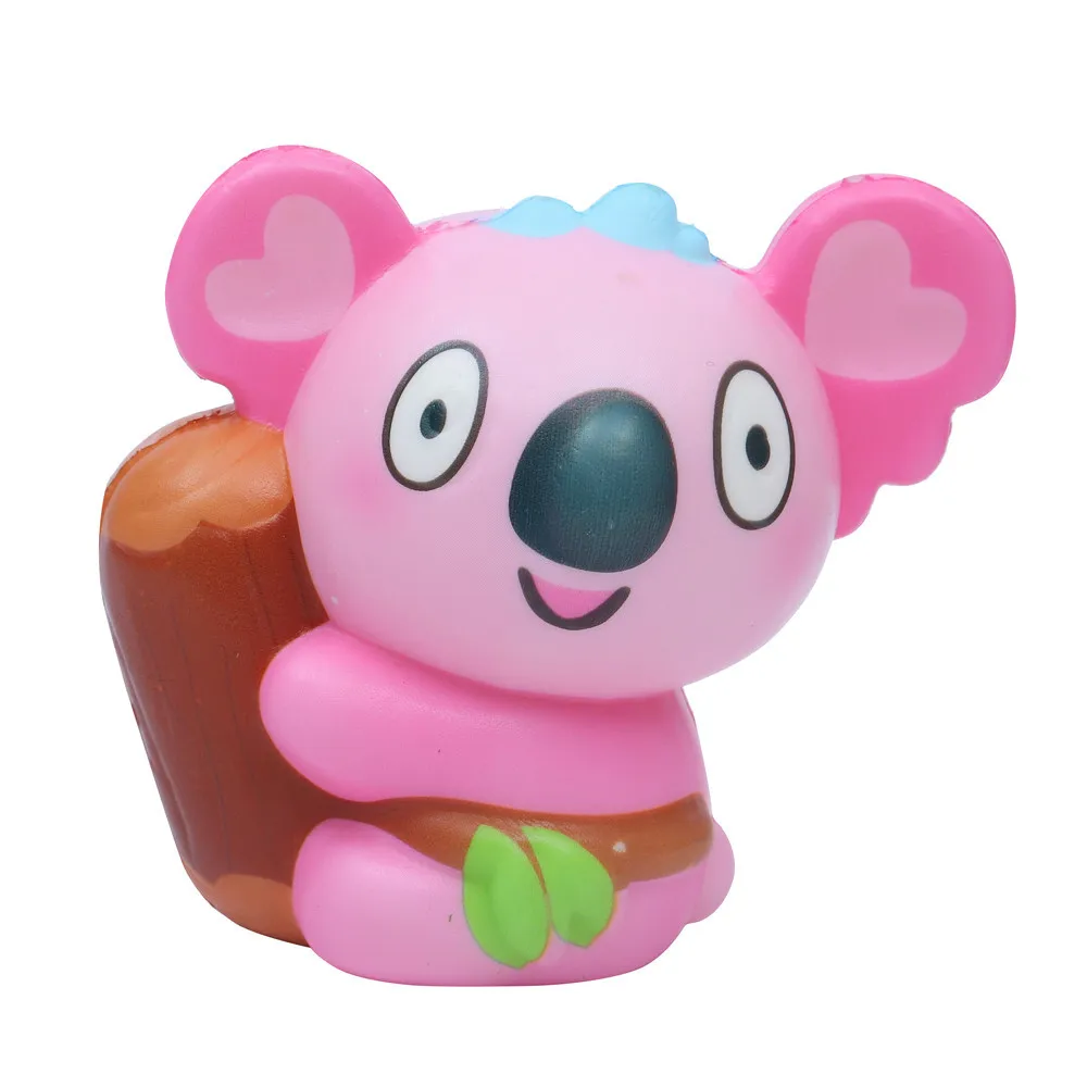 Розовый Игрушка для отскока, новинка, милая, 4 цвета, коала, медленно поднимается, ПУ, декомпрессионная игрушка, Расслабляющий Крем, ароматизатор, игрушка высокого давления j1022 - Цвет: Розовый