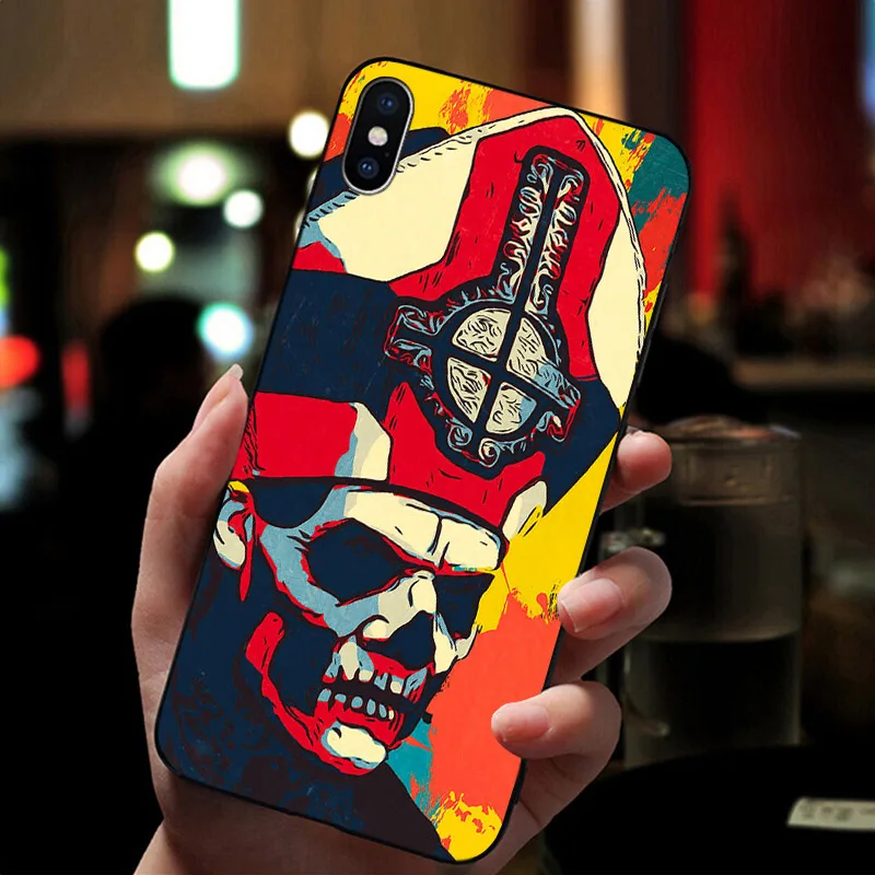iphone 7 cardholder cases Ghost Papa Emeritus Phone Case Black TPU Covers For iPhone 11 Pro max 7 7plus 8 8plus X XS MAX XR  5 5s 6 6S 6plus SE2020 Shell iphone 7 case