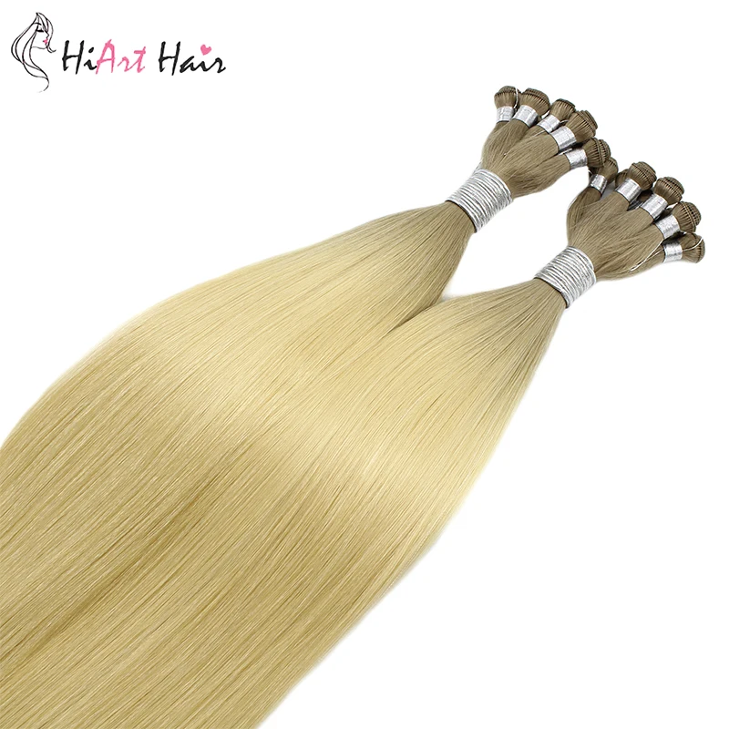 HiArt человеческие волосы для наращивания с двойным нарисованным вручную плетением, волосы для салона Remy, прямые волосы с Омбре для наращивания на всю голову