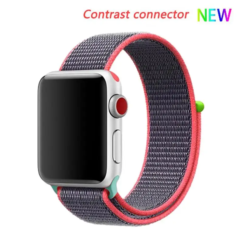 Bright powder 2 hit Нейлоновый ремешок для apple watch 44 мм/40 мм 4 5 iwatch 42 мм/38 мм 3 2 1 браслет красочные спортивные аксессуары для часов - Цвет ремешка: Bright powder 2 hit