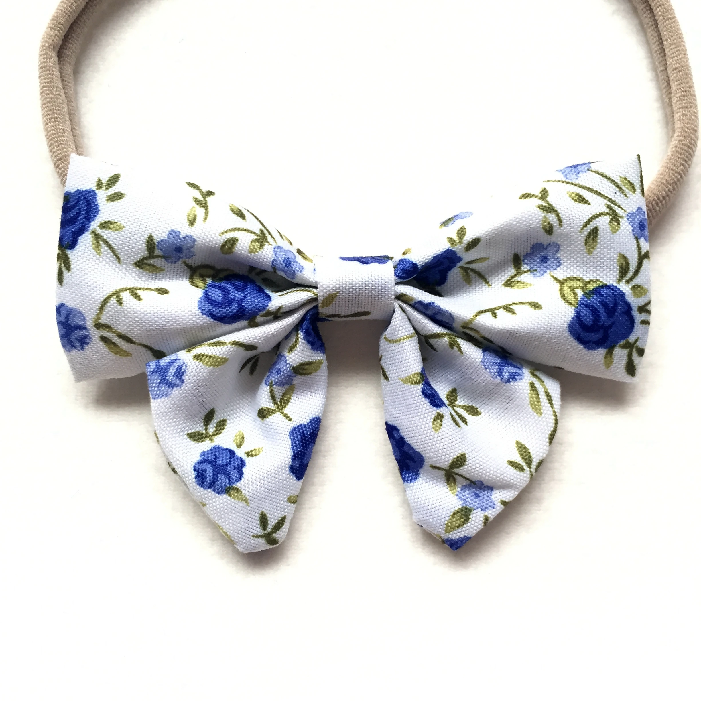 5pcs/lots Elastic Hair Bands Cotton Nylon Baby Girls bow Head Accessory Headbands Print Flower Bowknot Hairband
