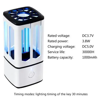 

Portable Mini UV Disinfection Lamp UVC Germicidal Sterilizer Light for Home Hotel Office School Use