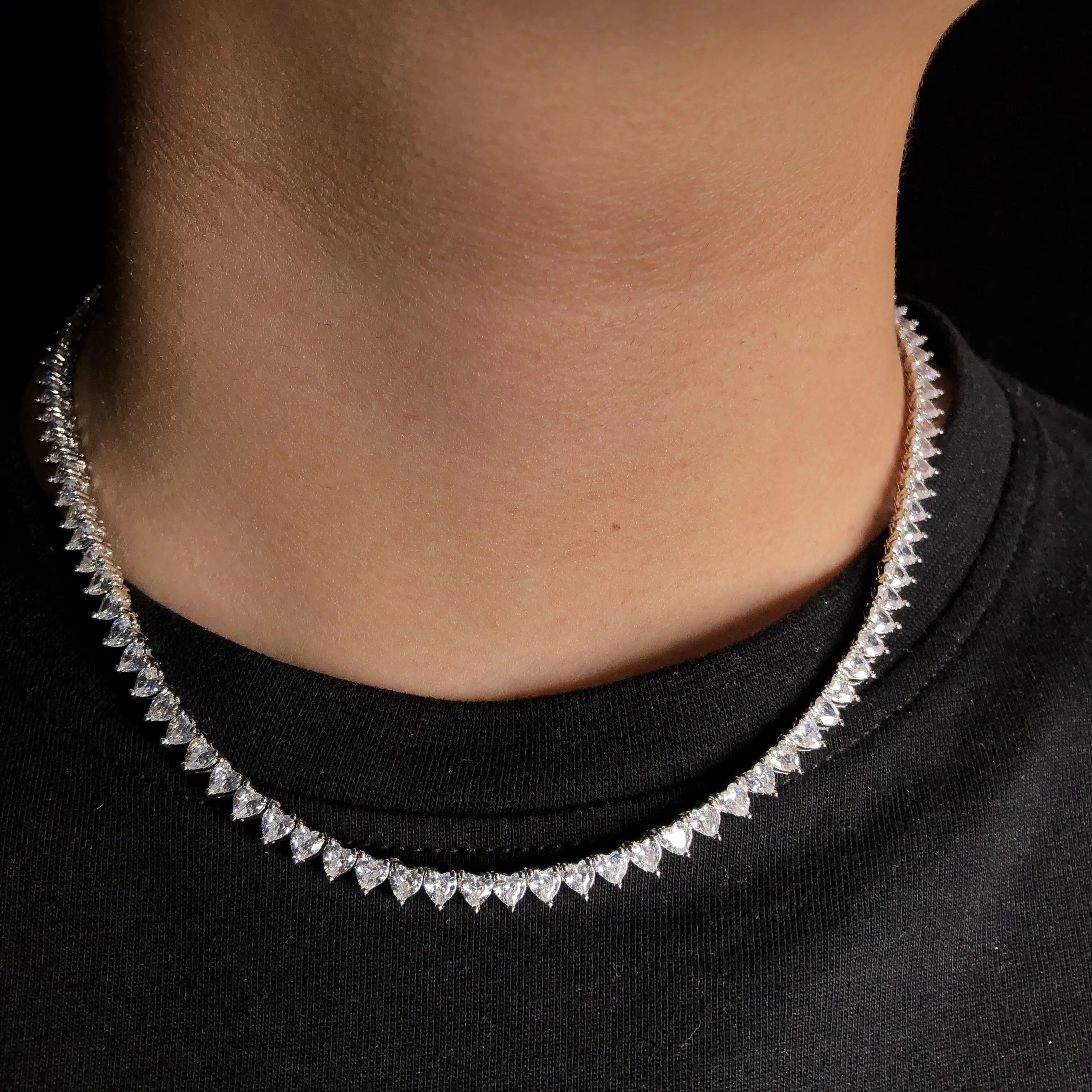 3 Prong Diamond Tennis Chain 