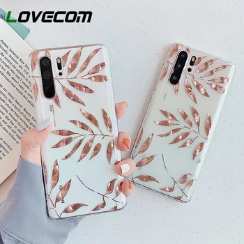 

LOVECOM Phone Case For Huawei Mate 30 Lite P30 P20 Pro Lite Nova 3 3i 4 5 Electroplate Soft IMD Leaf Fruit Back Cover Coque Gift