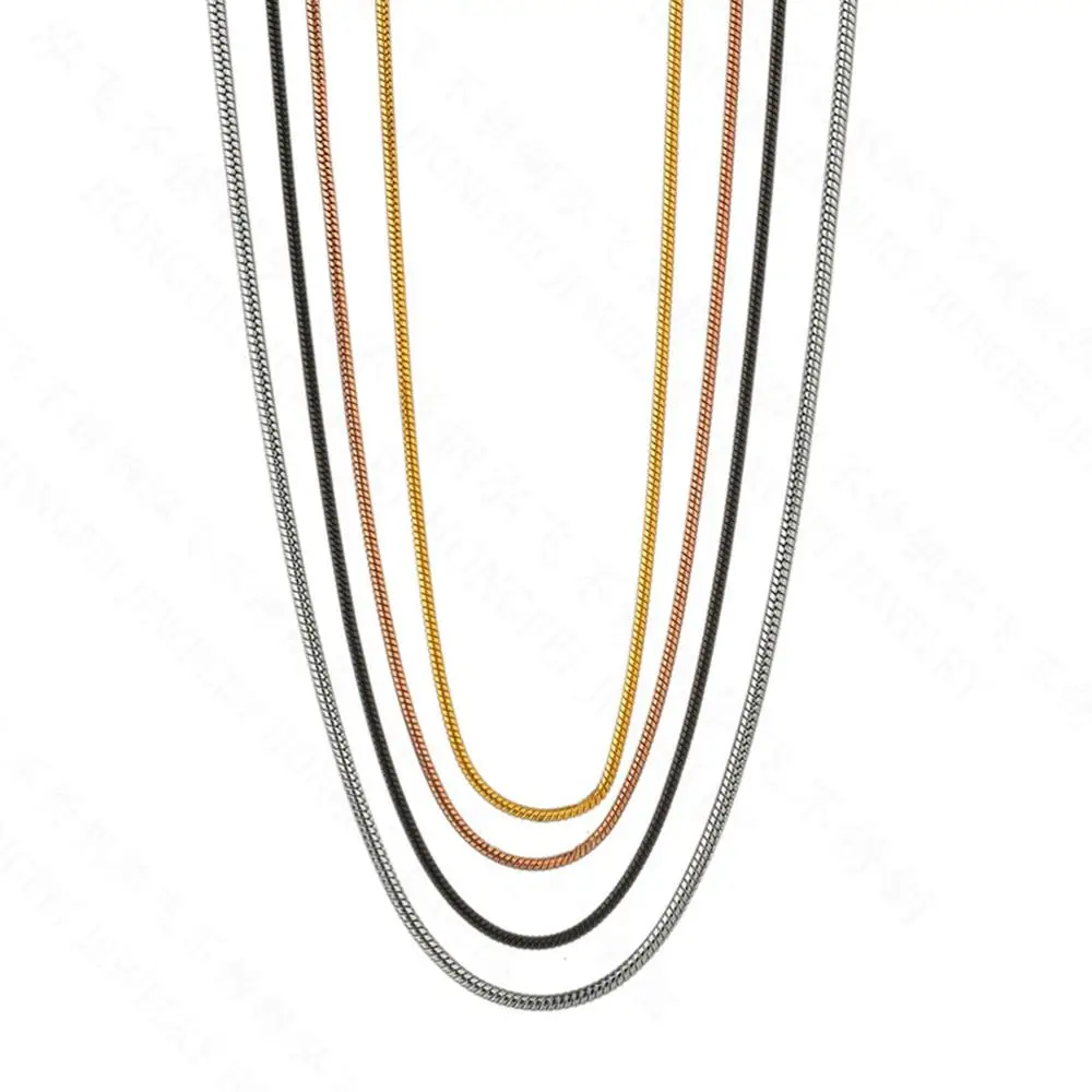 1 piece Stainless Steel 0.9/1.2/1.5mm Snake chain necklace For Pendant Necklace Bracelet stainless steel necklace pendant necklaces pendant necklace metal necklace