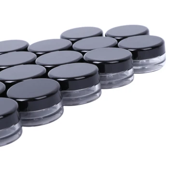 

50Pcs Make Up Jar Cosmetic Sample Empty Container Plastic Round Lid Small Bottle 28GA