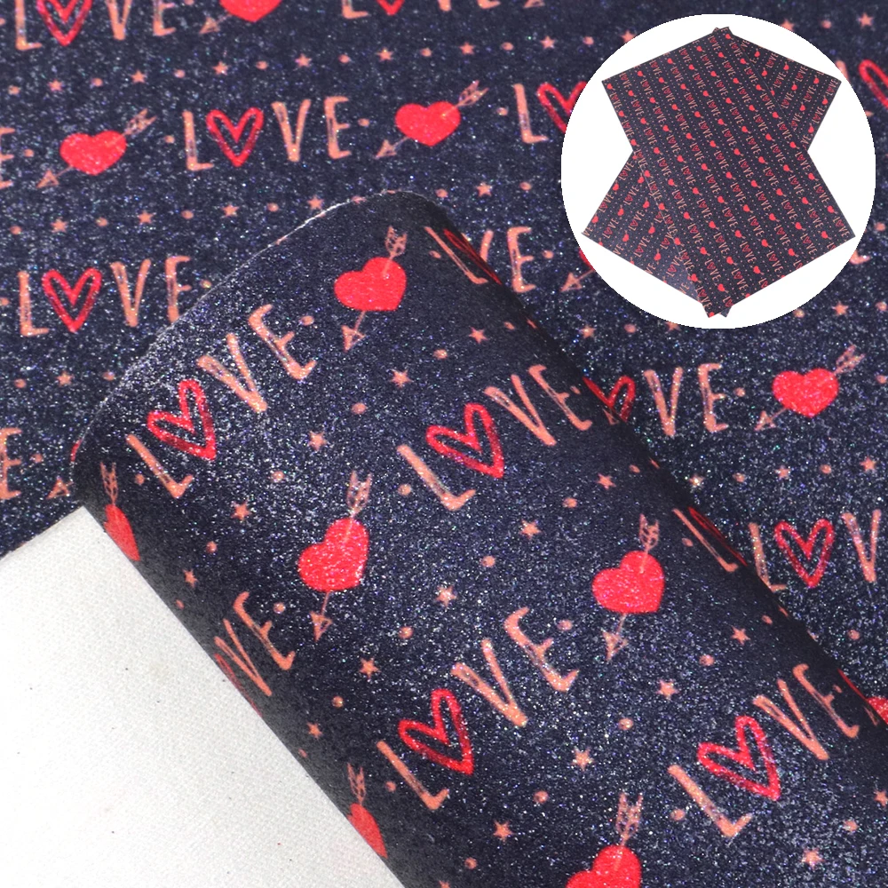 20*34 см Love мульти-материал напечатанный искусственная Синтетическая кожа листы для Bowbags кошелек чехол для телефона DIY ручной работы материал s, 1Yc8182