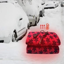 12V автомобильное электрическое одеяло с подогревом для путешествий, автомобильное электрическое одеяло с подогревом для холодной погоды