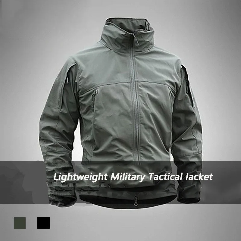 

Men Winter Windproof Lightweight Military Tactical Soft Shell Windbraaker Tactical Jacket Outdoor Waterproof Functional Coat