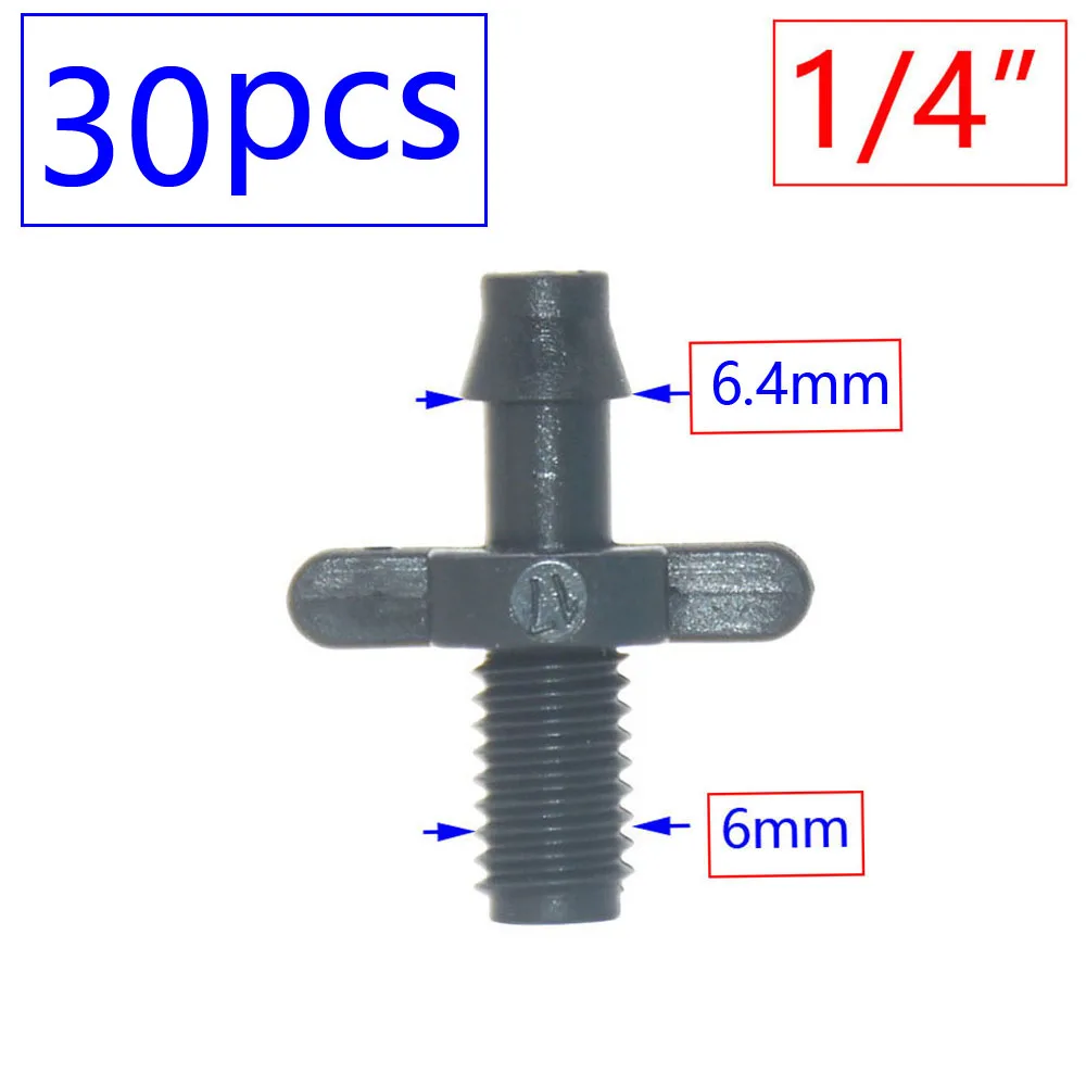 Irrigation Sprinkler 1/8 1/4 Inch Double Barbed Tee Single Elbow Water Pipe Connector Fitting Repair for 3/5 4/7mm Hose Coupler