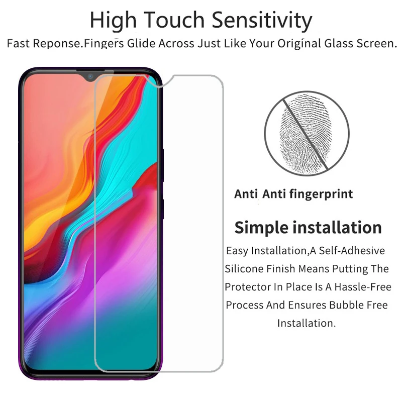 Закаленное стекло 9H 2.5D для infinix S4 Премиум Защитная пленка экрана hot s4 8|Защитные