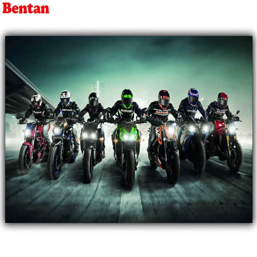 

DIY square round diamond Embroidery Motorcycle racing 5D DIY Diamond mosaic Diamond Painting Cross Stitch Rhinestone icon art