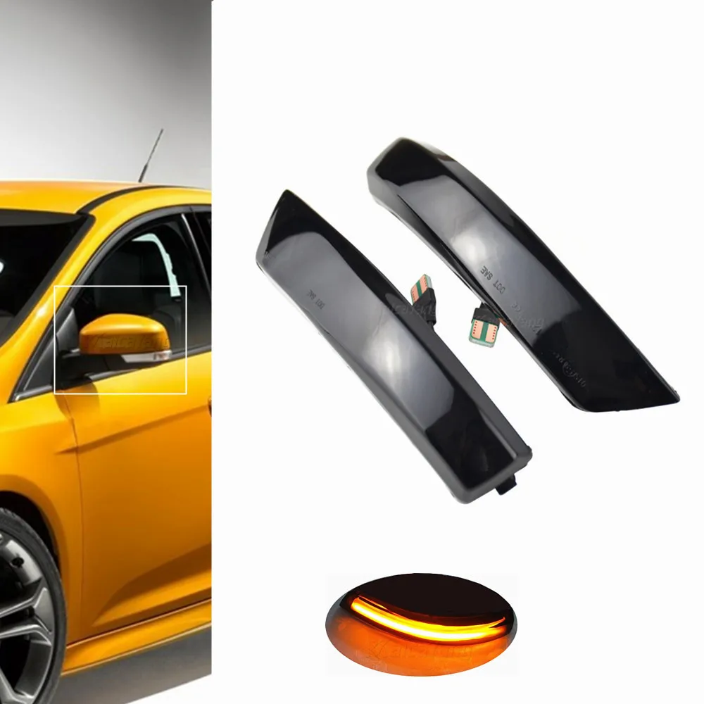 

Car LED Dynamic Turn Signal Blinker Sequential Side Mirror Indicator Light Lamp For Ford Focus Mk2 Mk3 Mondeo Mk4