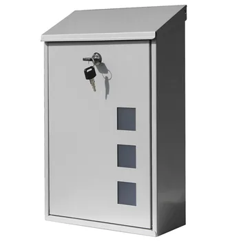 

Mailbox Galvanized Sheet Wall Mounted Mail Box Letter Box Locking Letter Box Home Garden Decoration Newspaper Magazine Post Box