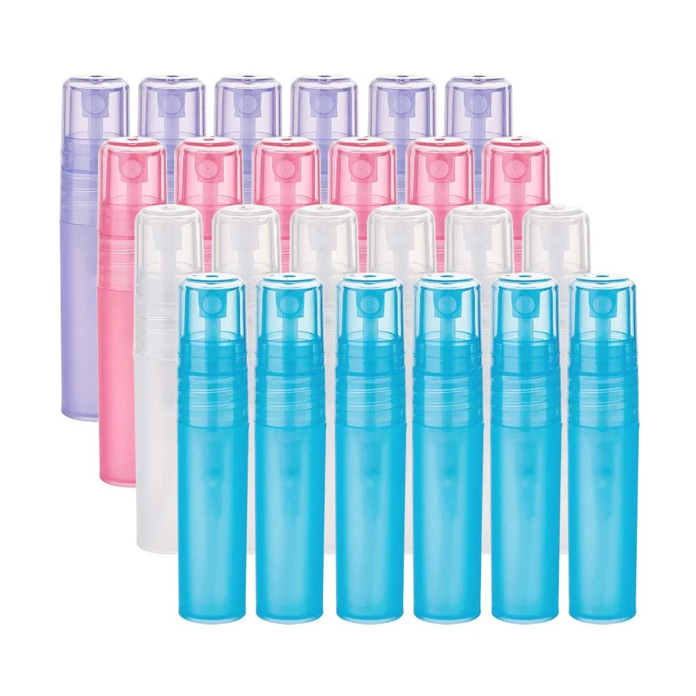 

30PCS 5/10ml Mini Clear Atomizer Plastic Bottle Spray Refillable Perfume Empty Sample Bottle Portable Containers for Travel