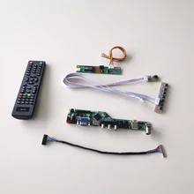 Для LT133X1-101/104/106 USB VGA HDMI, VGA, AV RF T. V56 контроллера плата клавиатуры+ инвертор+ пульт дистанционного управления LVDS 20Pin 1 с холодным катодом(CCFL) ЖК-дисплей монитор DIY kit