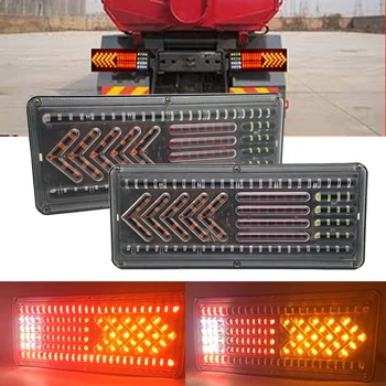 

2PCS New 24V Trailer Truck LED Rear Tail Light Turn Signal Indicator Warning Brake Lamp For Trailer Truck Car Light.