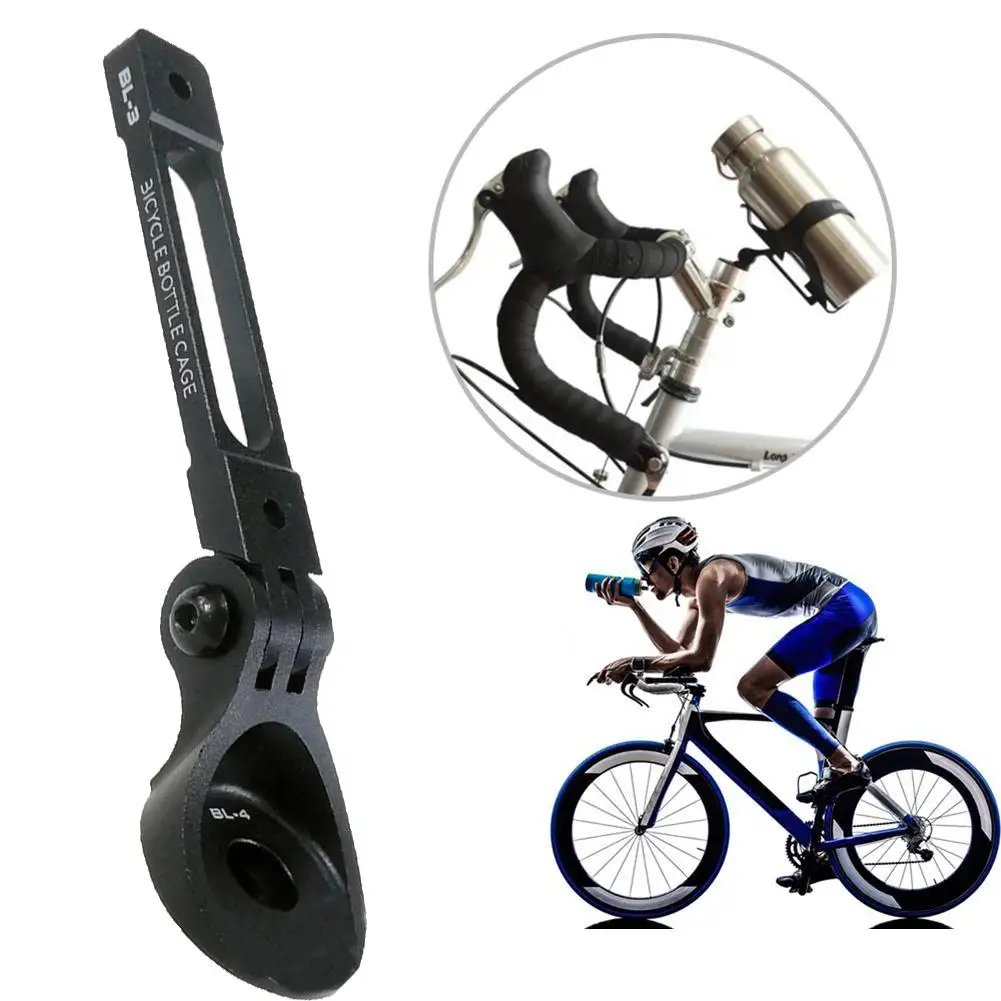 

Aluminum Alloy Bicycle Bike Handlebar Water Bottle Cage Holder Adapter Clamp Water Bottle Holder Rack Mount Riding accessories