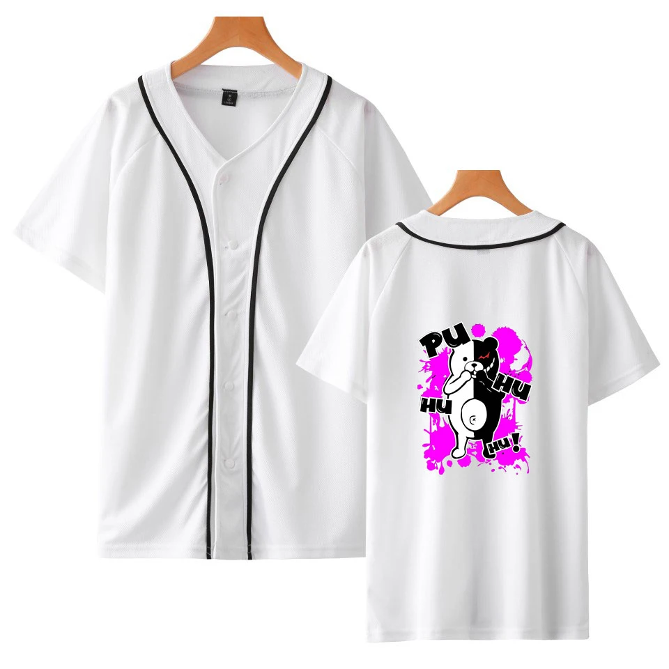 Dangan Ronpa бейсбол Harajuku модная уличная хип-хоп популярные пуговицы хипстер Летняя женская/мужская бейсбольная Футболка