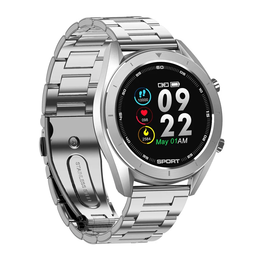 steel silver DT99, деловые мужские спортивные Смарт-часы, пульсометр, кровяное давление, монитор SPO2, ЭКГ, Смарт-часы, водонепроницаемые, ip68, для Xiaomi, huawei, IOS - Цвет: steel silver