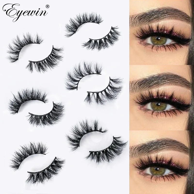 Eyewin ресницы 3D норковые накладные натуральные длинные пышный объем ресниц макияж