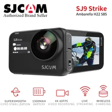 SJCAM SJ9 Strike Gyro/EIS Supersmooth 4K 60FPS WiFi Remote Action Camera Ambarella Chip Wireless Charging Live Streaming Camera