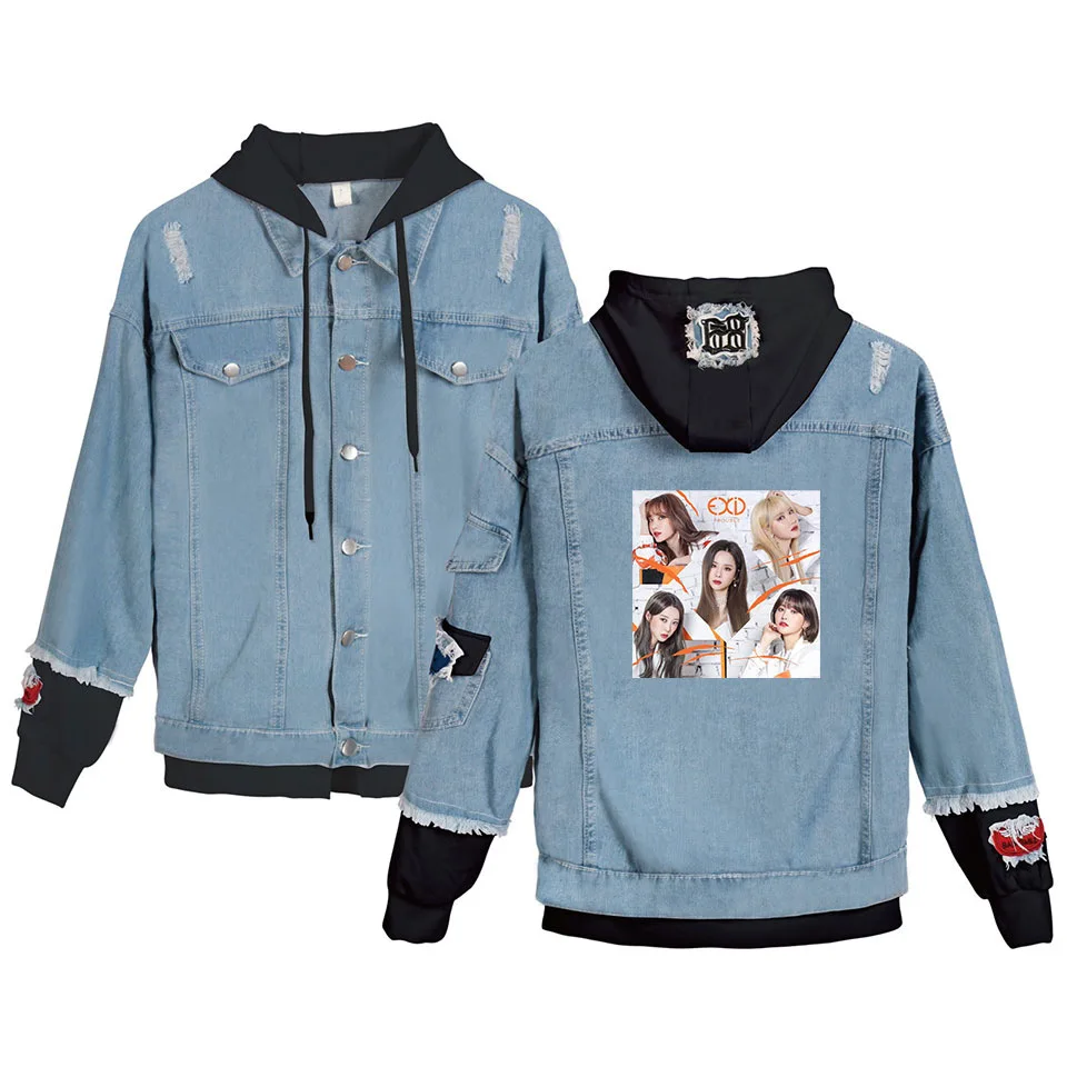 

2019 Hot Sales Europe And America Popular Models 2d-exid Combination Related Products Trend Women's Jeans Coat