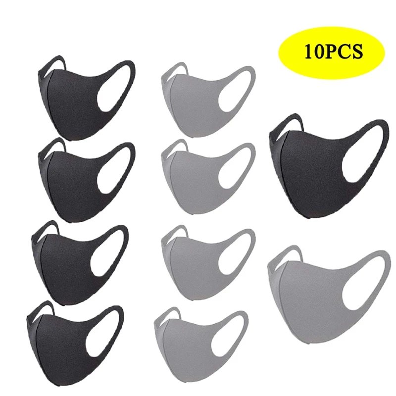 

10 Pcs Face Mask Unisex Mouth Mask Dust Mask Anti Pollution Mask Reusable Cotton Breathable Ear Loop Face Dust Mask for Cycling
