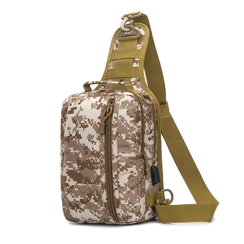 

USB Hole Cross Body Soft Back Chest Bag Outdoor Climbing Single Shoulder Waterproof Nylon Large Capacity Casual Multifunctional