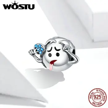 

Wostu Oxidized Metal Beads for Women Jewelry Making Hot Earth 925 Sterling Silver Charm fit Original Silver Bracelet DXC1582