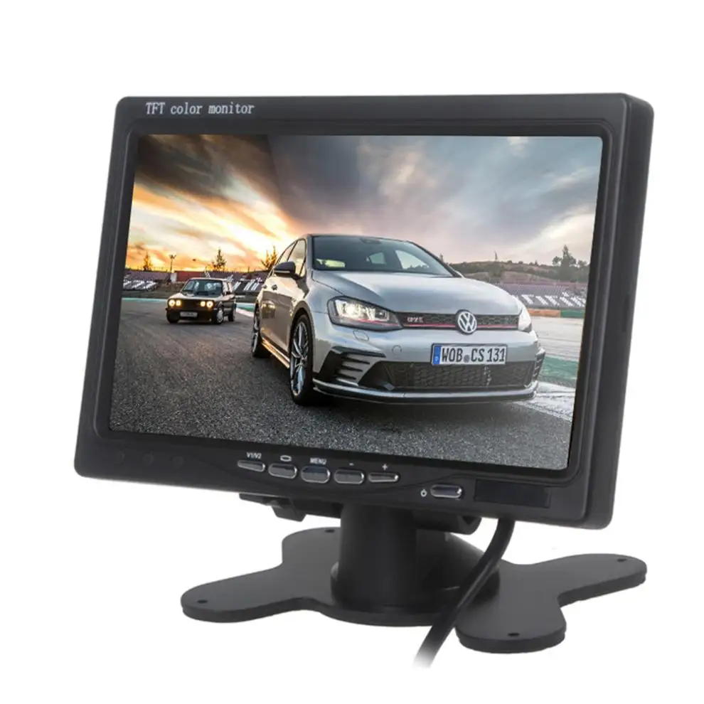 7 дюймов 800x480 RGB ABS цифровой дисплей 2 видео вход заднего вида подголовник автомобиля VCR монитор
