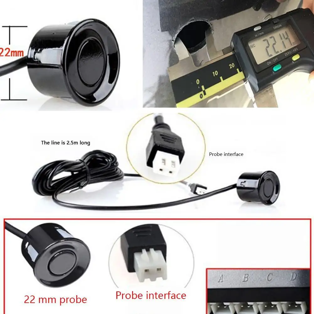 Car Probe Reversing Sensor Pure Buzzer 22mm Revers Radar Warning Tone 12V Voltage Park Radar Sound Alert Indicator Probe System