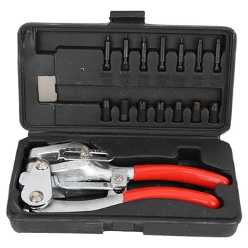 

Hole Opener Drill Guide Hand-Held Power Punch Kit Stainless Steel Iron Plastic Hole Punch Pliers (Radom Case Colors)