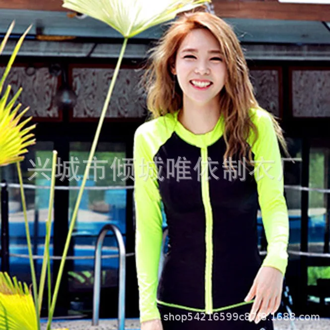 

Split Long Sleeve Swimsuit Women Diving Suit Fitness