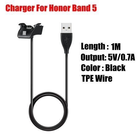For Honor Band 5 Напульсник зарядное устройство для huawei Honor Band 4 5 зарядное устройство USB кабель Колыбель Док-станция Зарядка для Honor Band 3/Band 2 Pro Аксессуары - Цвет: For Honor Band 5