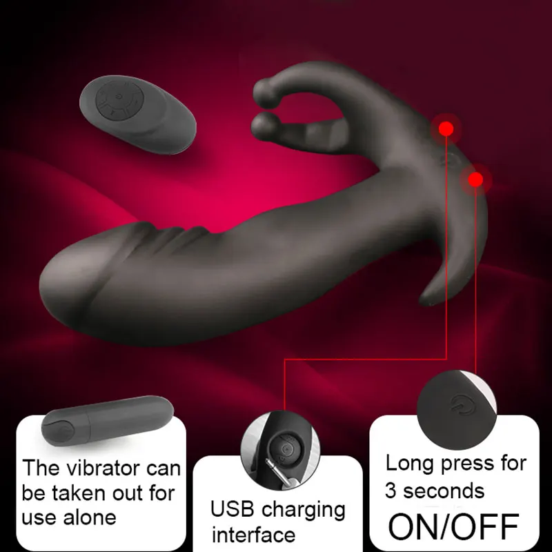 Yunman 3 Speeds +10 Frequancy Remote Control Prostate Massager Anal Vibrating Butt Plug Sex Toys For Man Masturbator Gay | Красота и