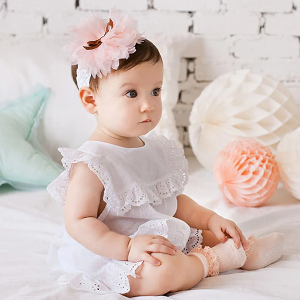 2020 new Baby big flower hairband Kids Baby Girls Head Band Hair Bows Flower Girl