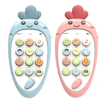 

Mobile Phone Toy English Language Kids Simulation Educational Carrot Cute Music Mobile Early Learning Phone Toy Gift Children
