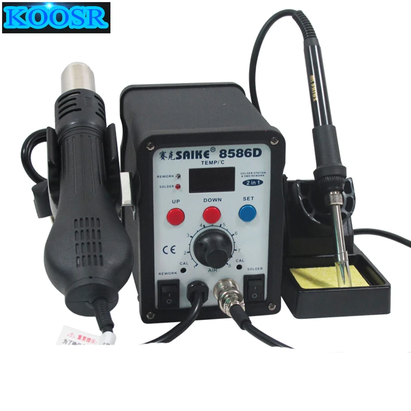 Паяльная станция Saike 8586D 2 в 1 220 В/110 В|iron solder|station solderingsoldering iron and station |