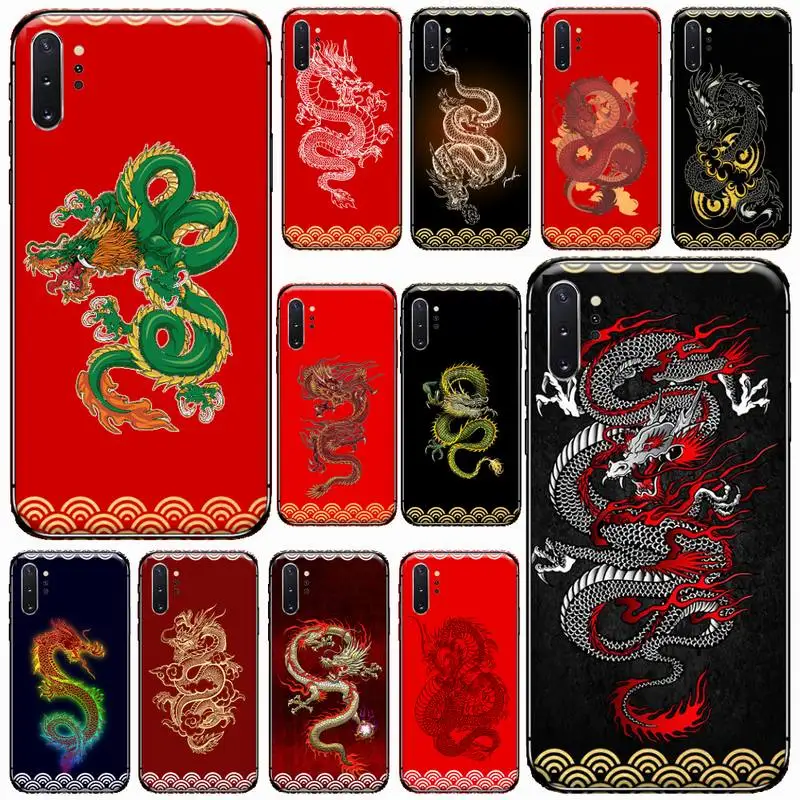 

Chinese dragon red cool Phone Case For Samsung Galaxy S8 S9 S10 Plus S10E Note 3 4 5 6 7 8 9 10 Pro Lite cover