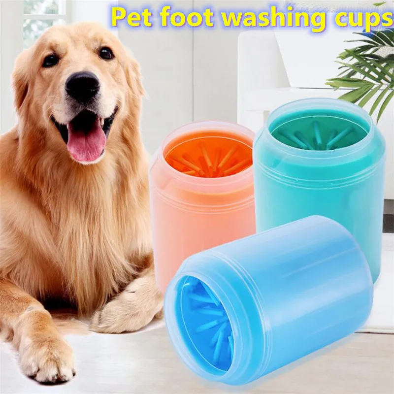 Dog Paw Clean Cup Soft Silicone Portable Pet Foot Brush Quickly Wash Dirty Cat Cleaning for |