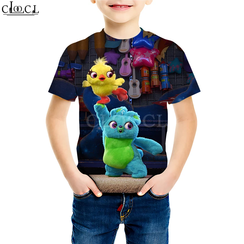 Kids T shirt 21 Футболки «История игрушек 4» «Ходячие игрушки» для мальчиков и девочек с 3D принтом, классические детские футболки с изображением шерифа Вуди форки, повседневные топы для детей - Цвет: Kids T shirt 21