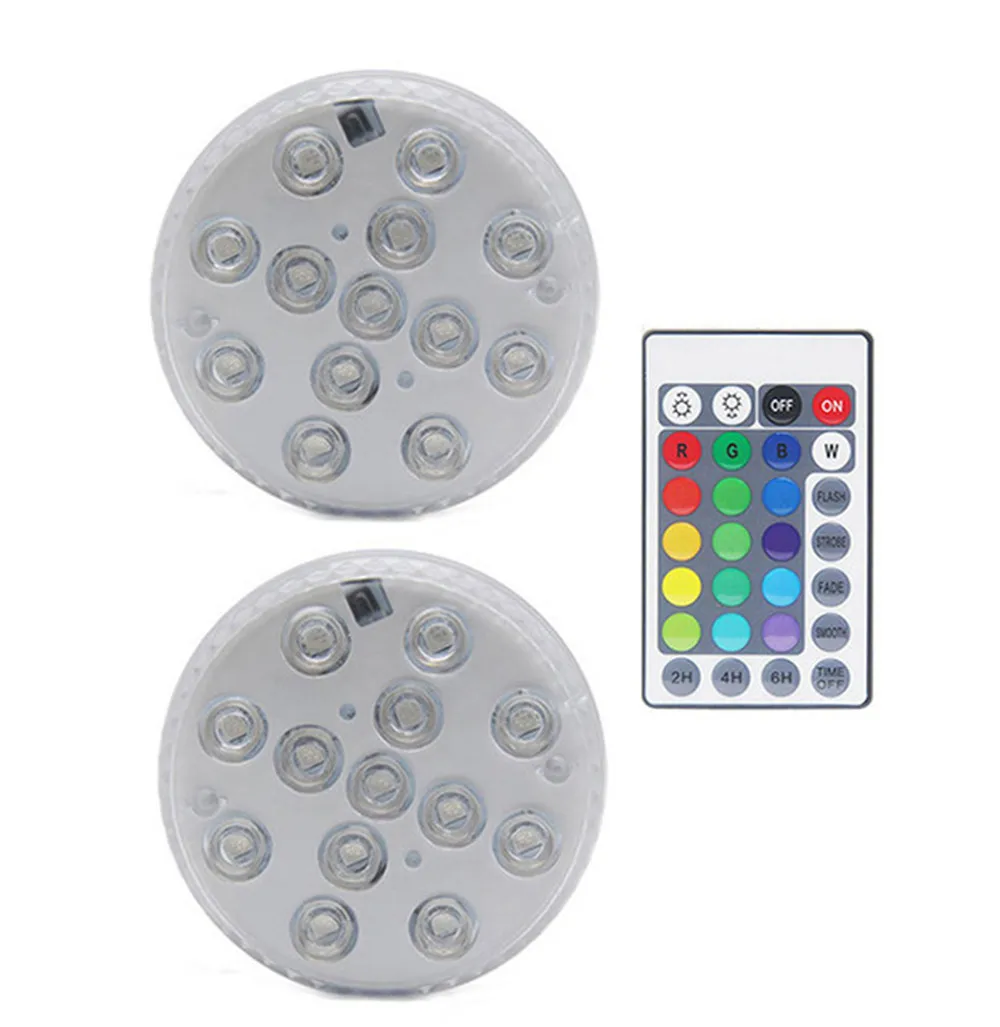 swimming pool lights underwater New 13 LED Submersible Light With Magnet and Suction Cup 16 Colors Underwater Led Pool Lights for Vase,Fishtank,Wedding underwater led boat lights Underwater Lights